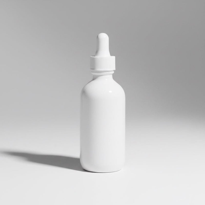 Pravada private Label White Ribbed Glass Dropper - Samples